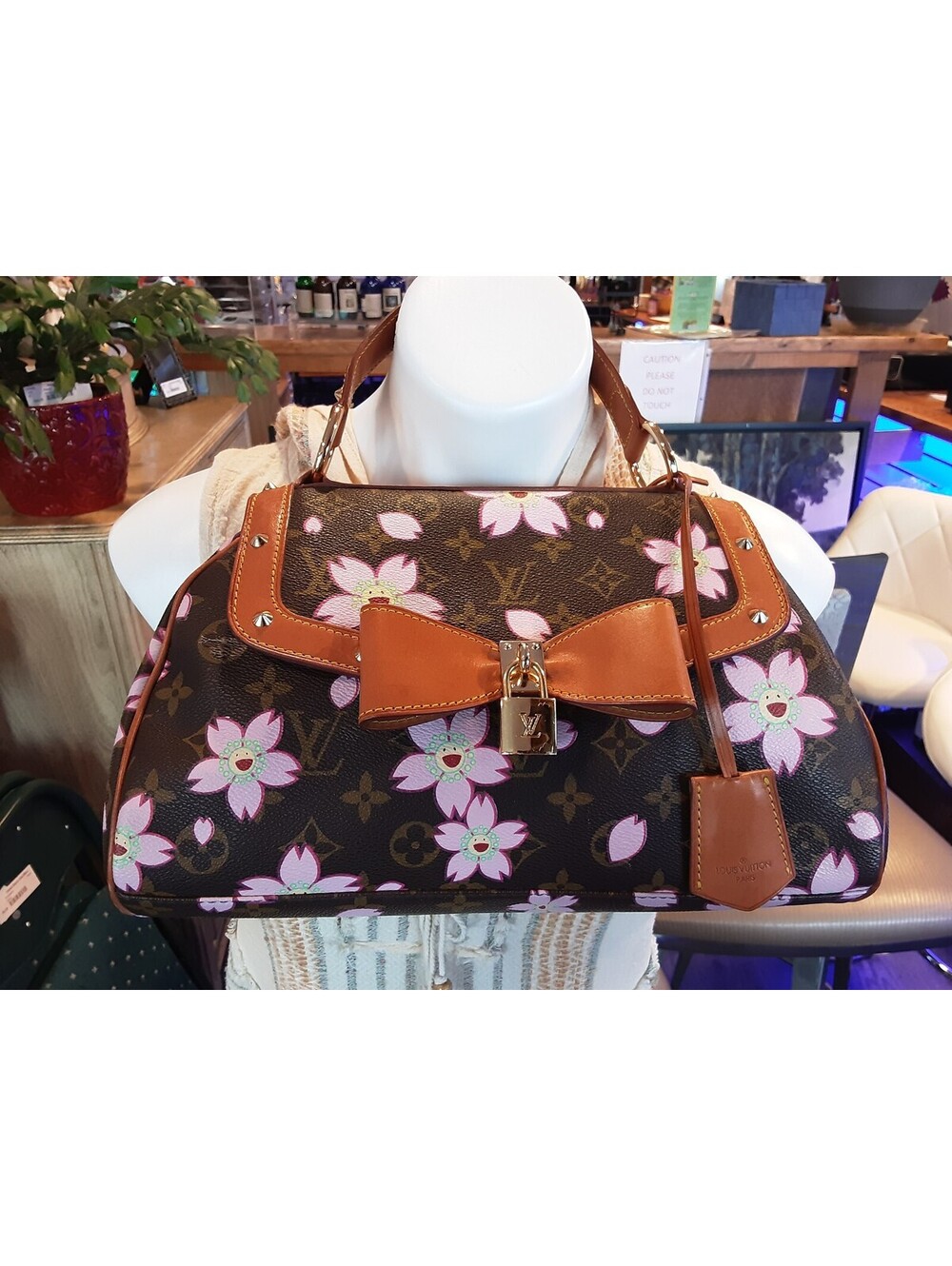 LOUIS VUITTON Monogram Cherry Blossom Sac Retro PM Hand bag
